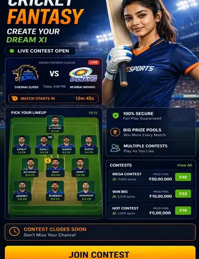 Bet7games (bet 7 games) fantasy cricket & matchday visual 3